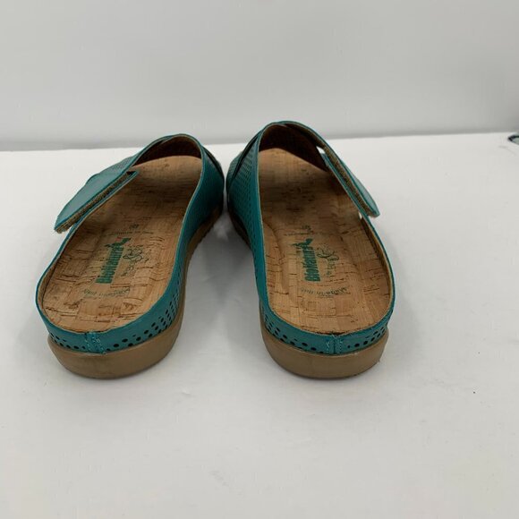 BioNatura Pamina slide comfort sandals green blue mesh criss-cross 39 8 - Picture 6 of 7
